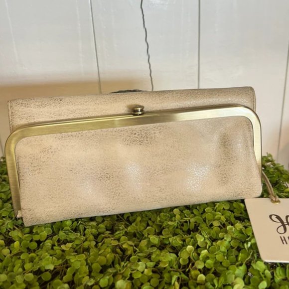 NWT New Hobo Rachel Wallet Buffed Gold